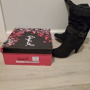New women's Qupid tall black boots size 6